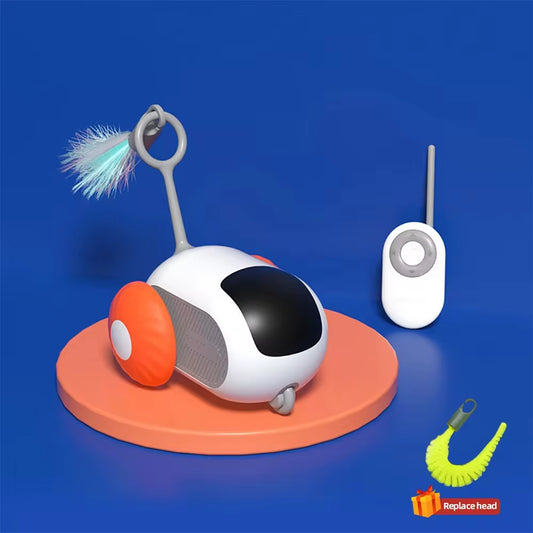 Smart Cat Toy Car Interactive Cat Toy Ball Automatic Rolling Remote Control Toy Car Indoor Cat Accessories Pet Kitten Supplies