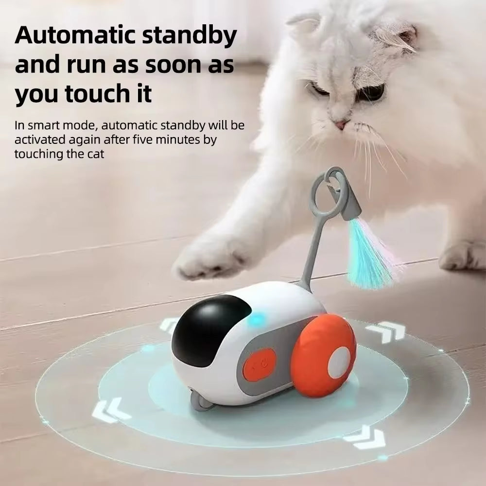 Smart Cat Toy Car Interactive Cat Toy Ball Automatic Rolling Remote Control Toy Car Indoor Cat Accessories Pet Kitten Supplies